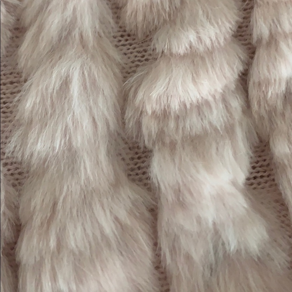 Black Rivet Pink Rabbit Fur Pullover - Picture 2 of 5